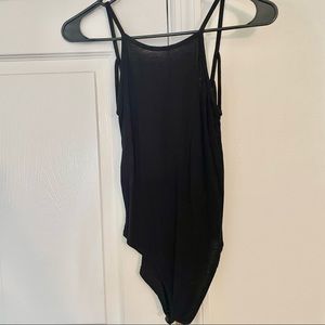Boohoo Black Open Back Bodysuit